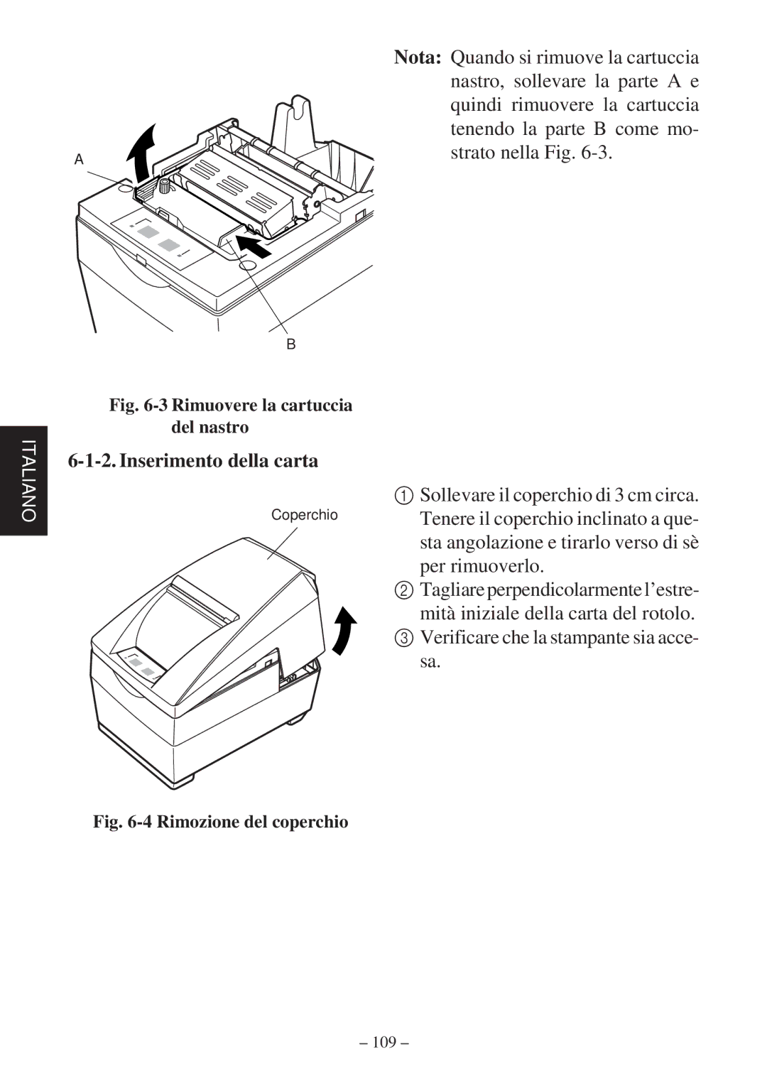 Star Micronics SP2000 Series user manual Inserimento della carta, Verificare che la stampante sia acce- sa 