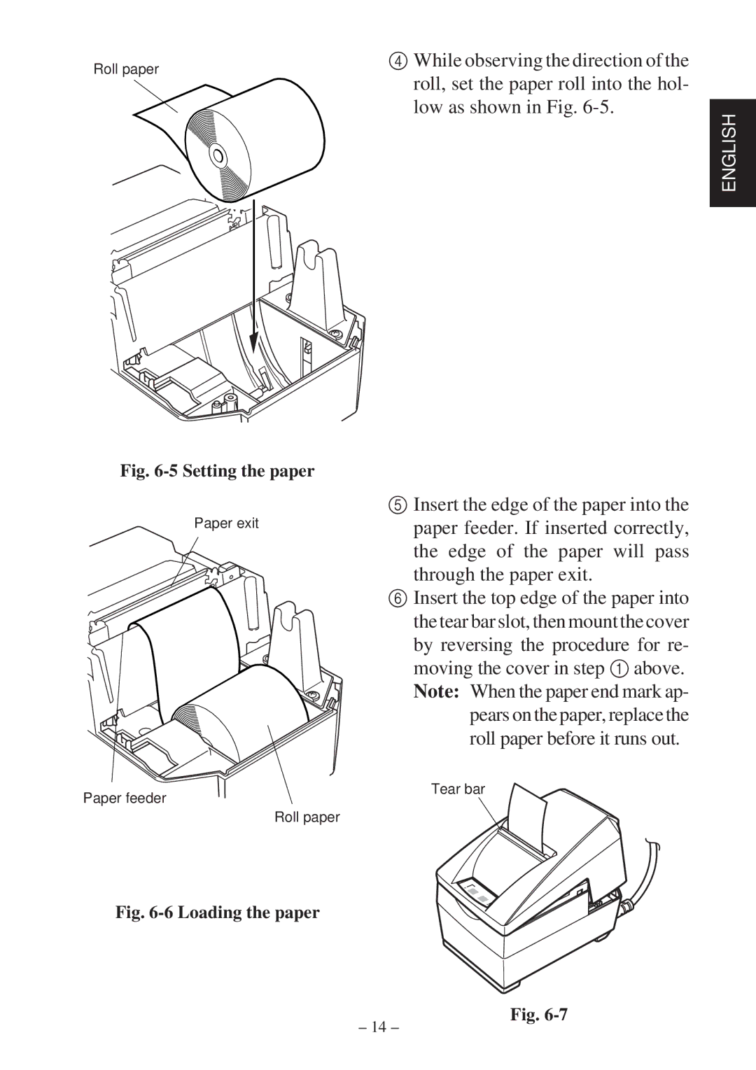 Star Micronics SP2000 Series user manual Through the paper exit, Setting the paper 