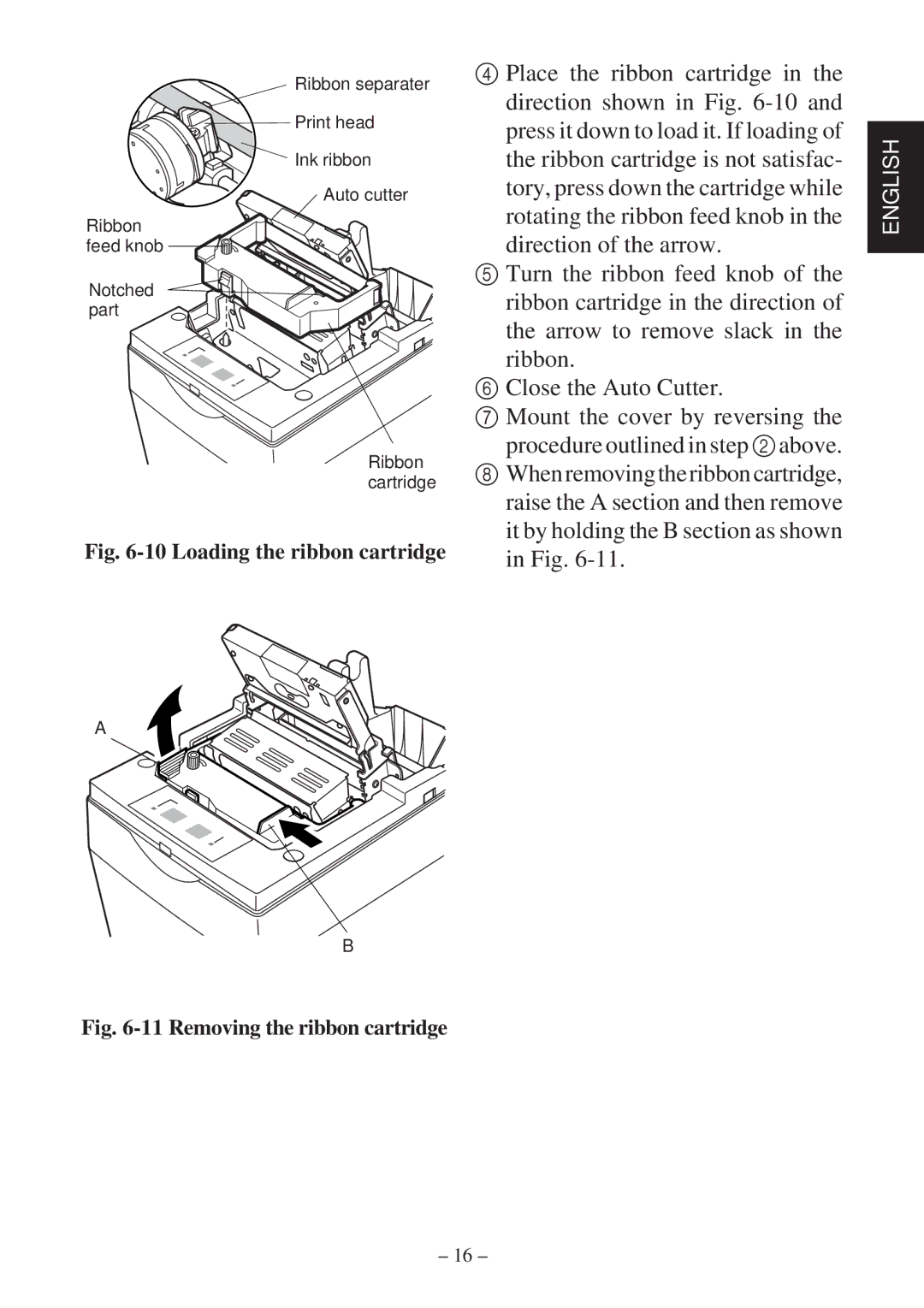 Star Micronics SP2000 Series user manual Loading the ribbon cartridge 