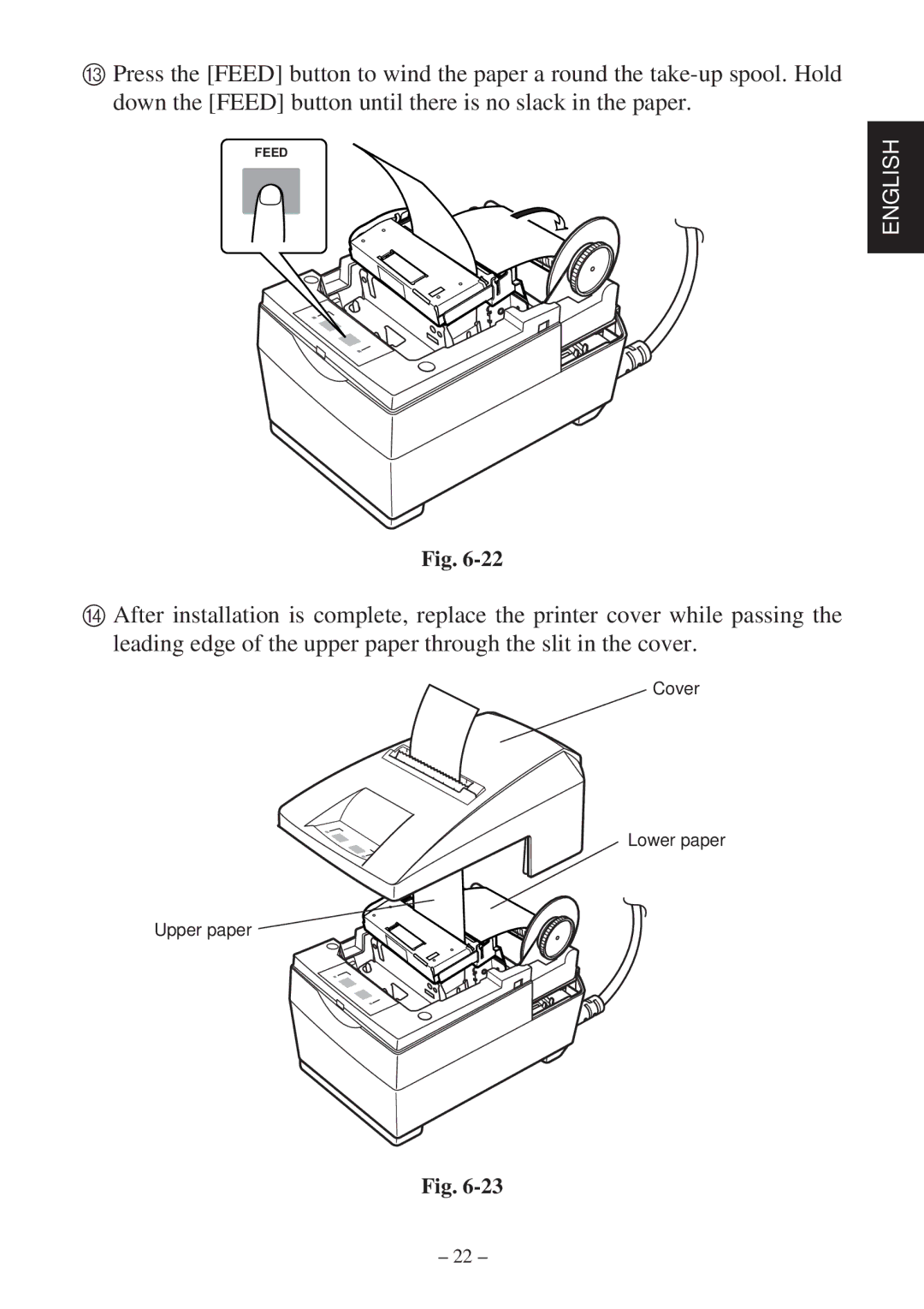 Star Micronics SP2000 Series user manual Cover Lower paper Upper paper 