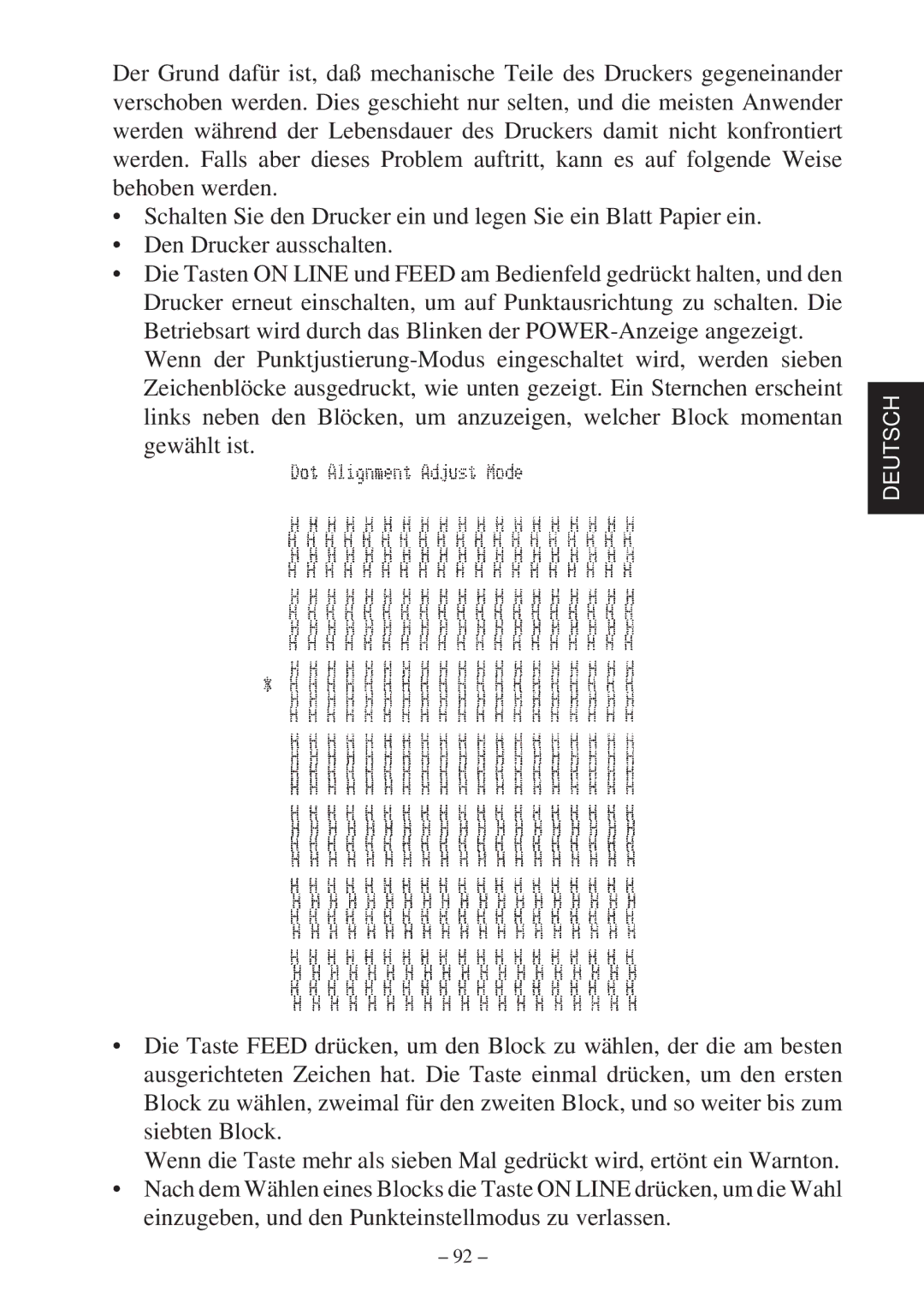 Star Micronics SP2000 Series user manual Deutsch 