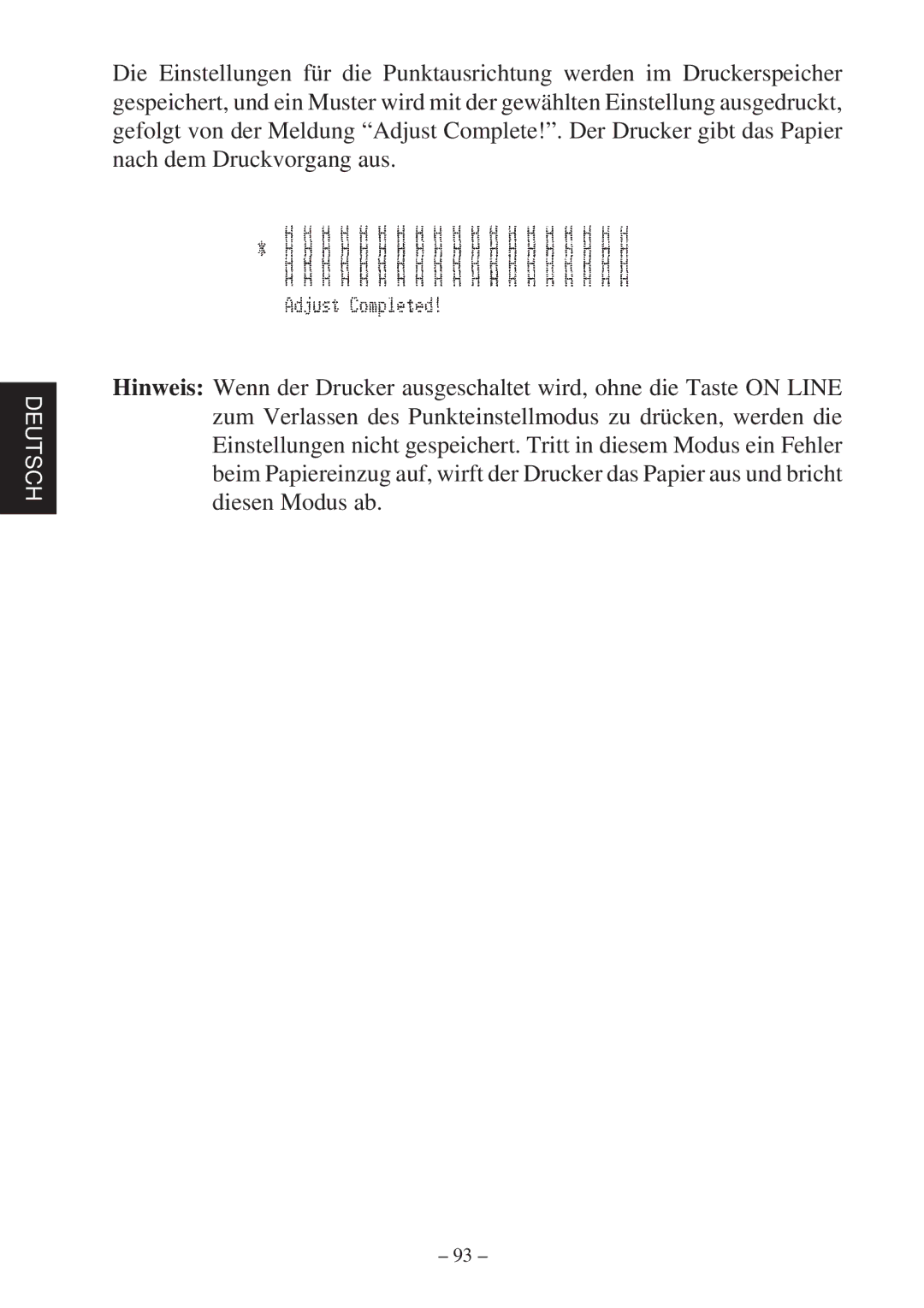 Star Micronics SP2000 Series user manual Deutsch 