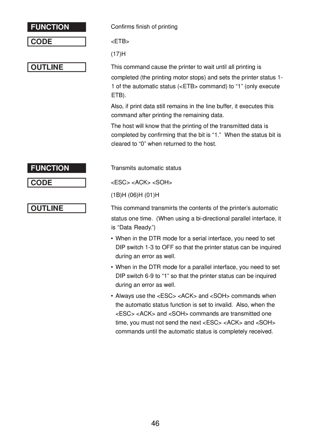 Star Micronics SP2000 manual Etb 