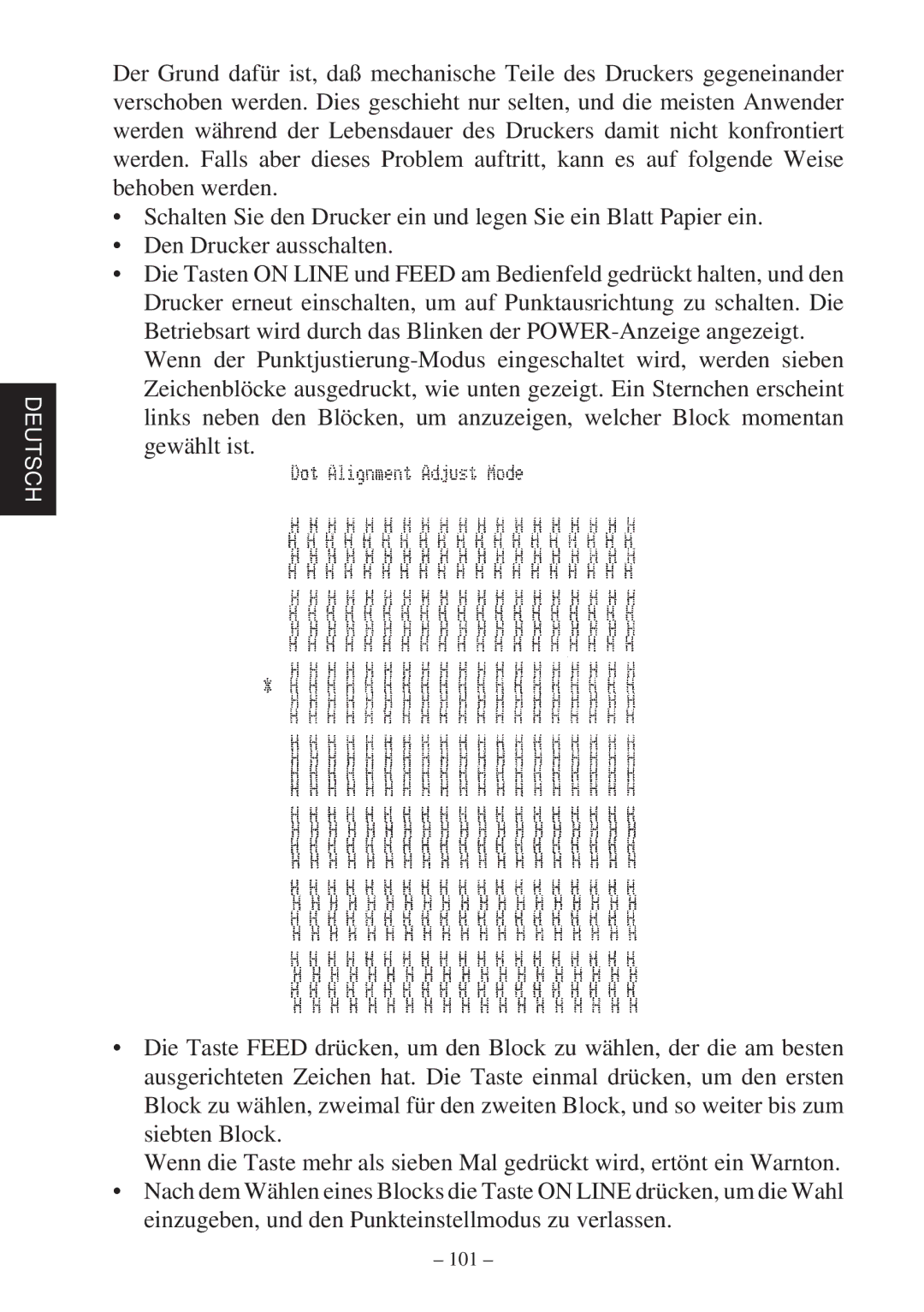 Star Micronics SP2000 user manual 101 