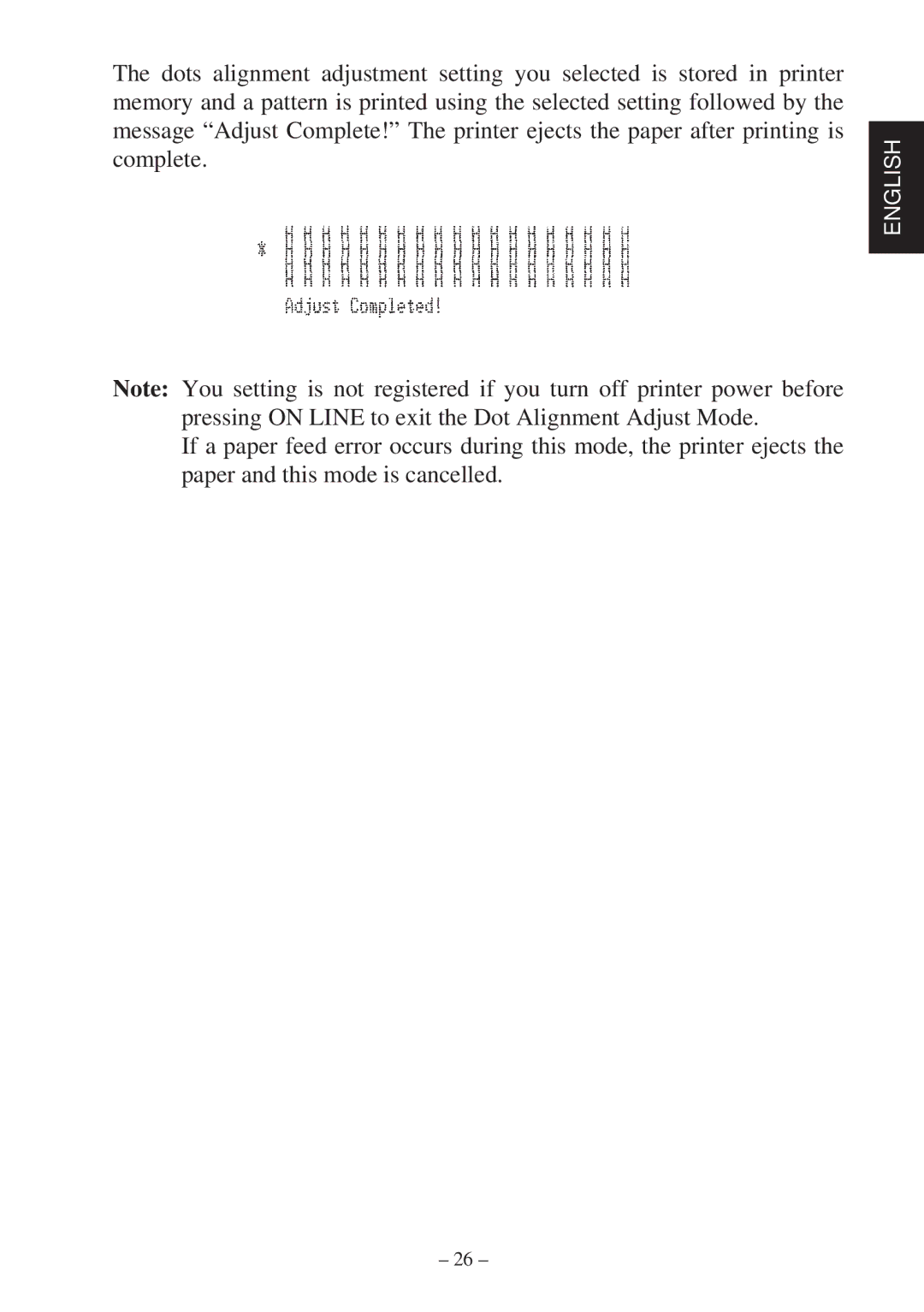 Star Micronics SP2000 user manual English 