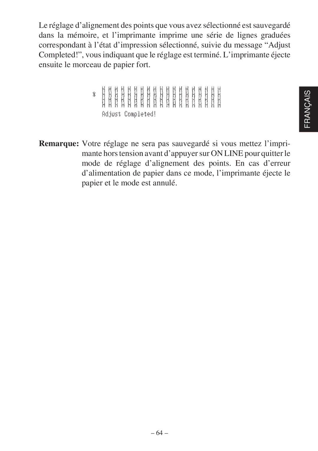 Star Micronics SP2000 user manual Français 