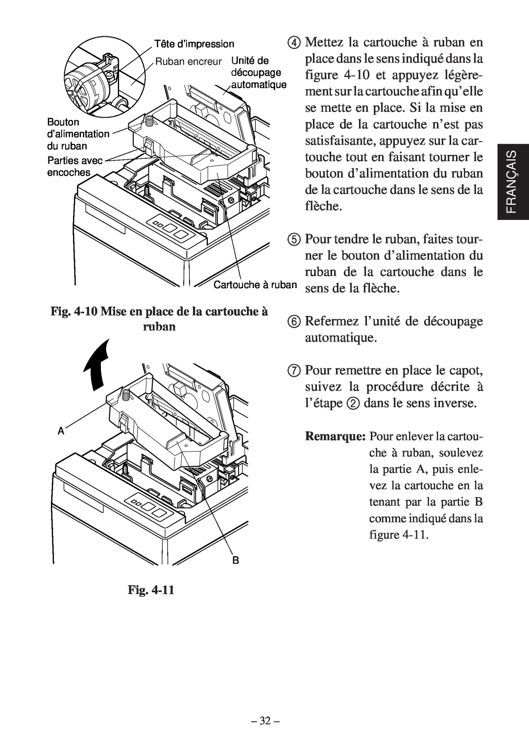 Star Micronics SP200F user manual Refermez l’unité de découpage automatique 