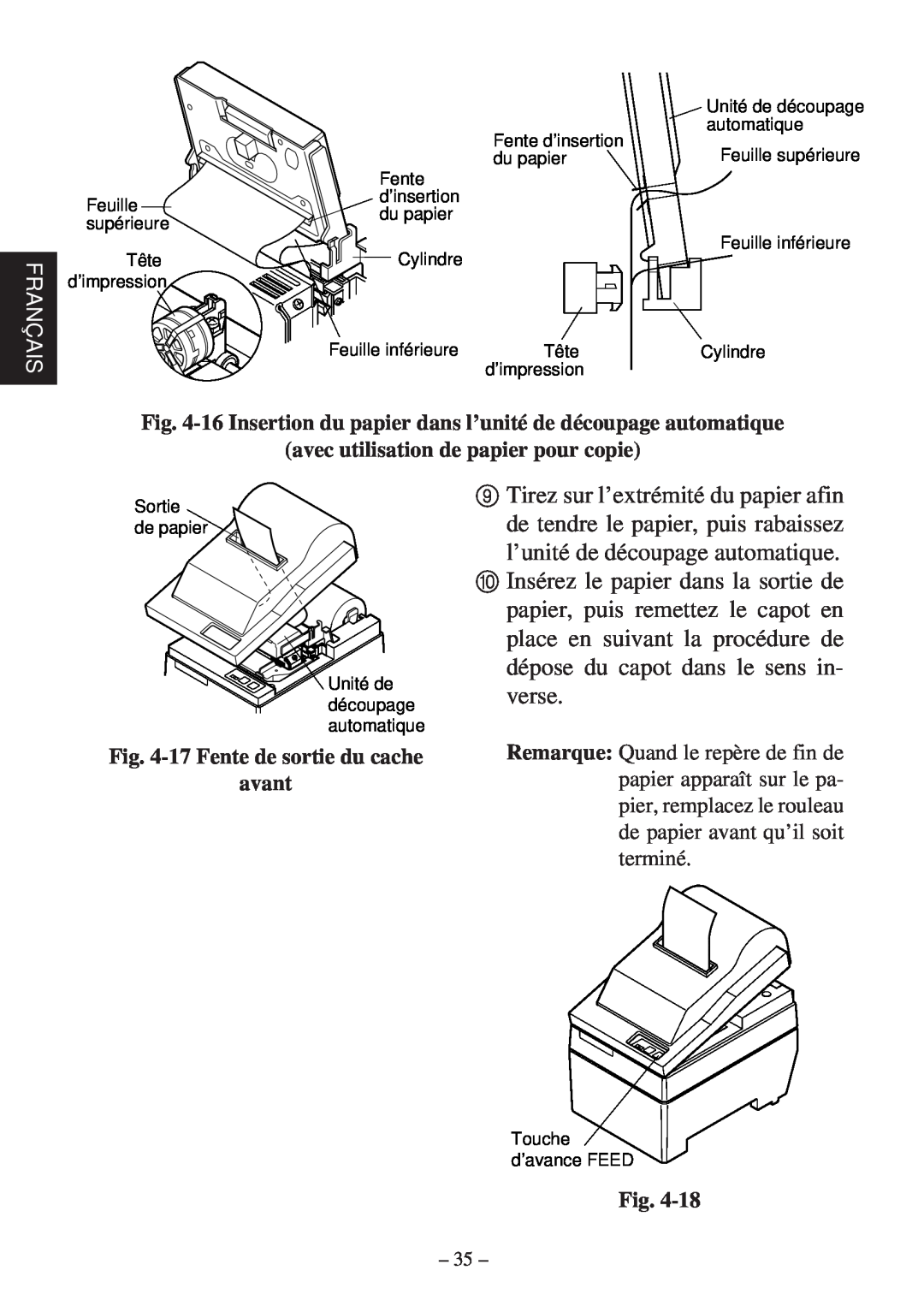Star Micronics SP200F user manual l’unité de découpage automatique 
