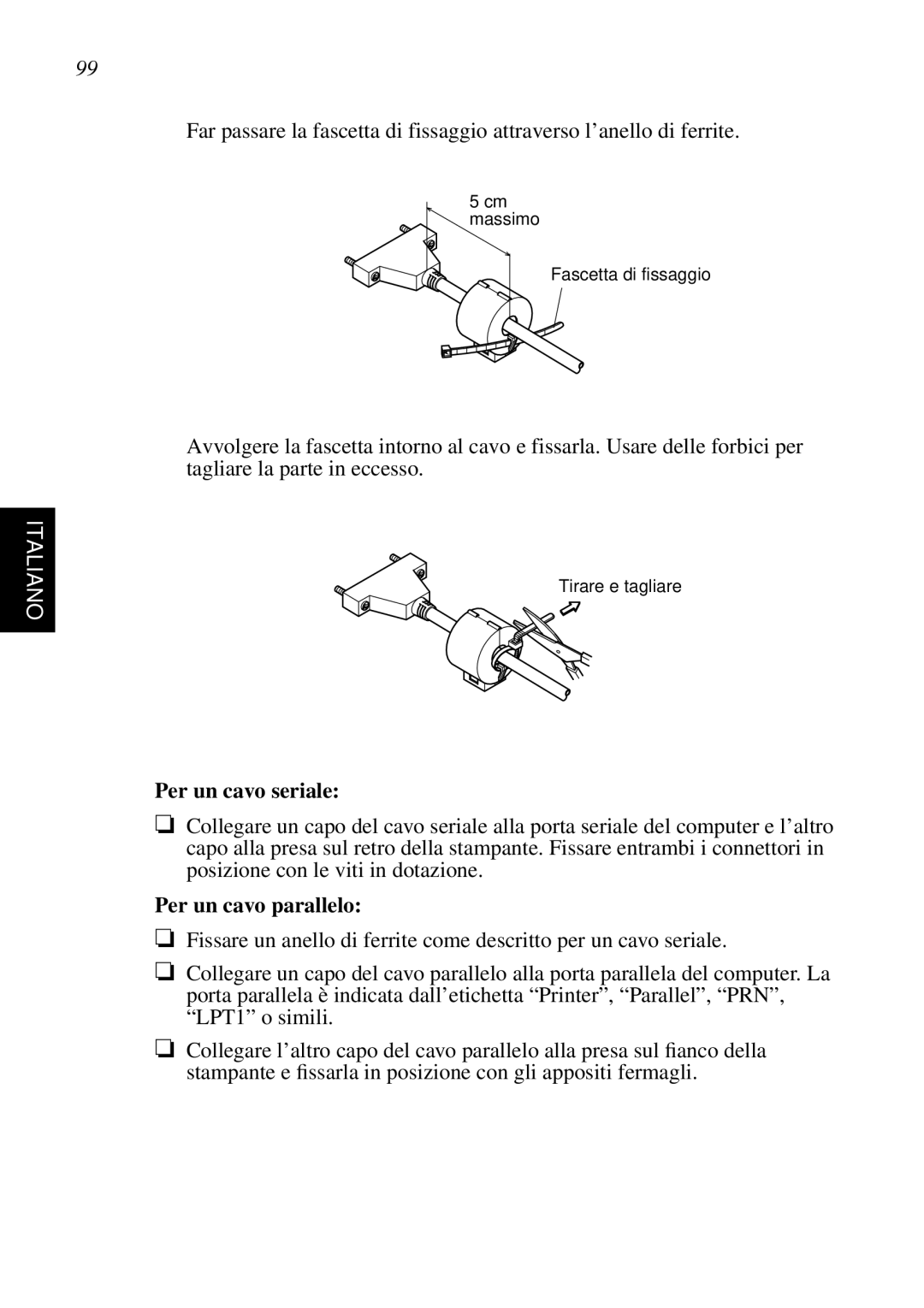 Star Micronics SP298 user manual Per un cavo seriale 