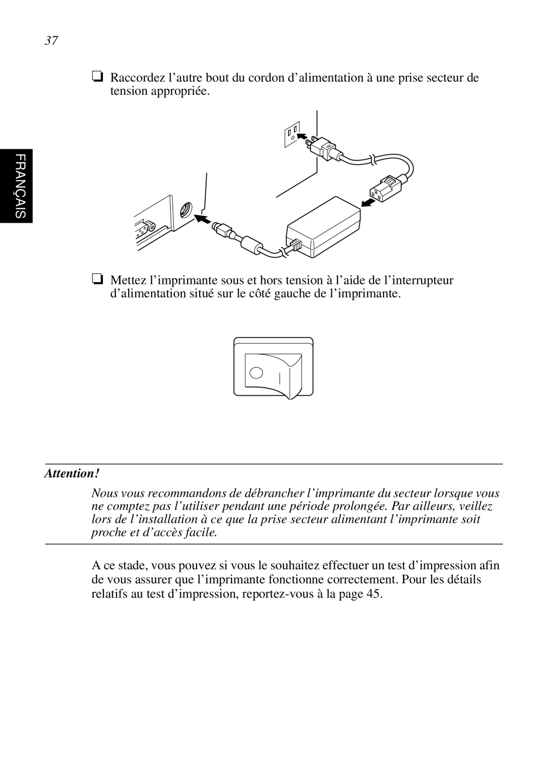 Star Micronics SP298 user manual Français 