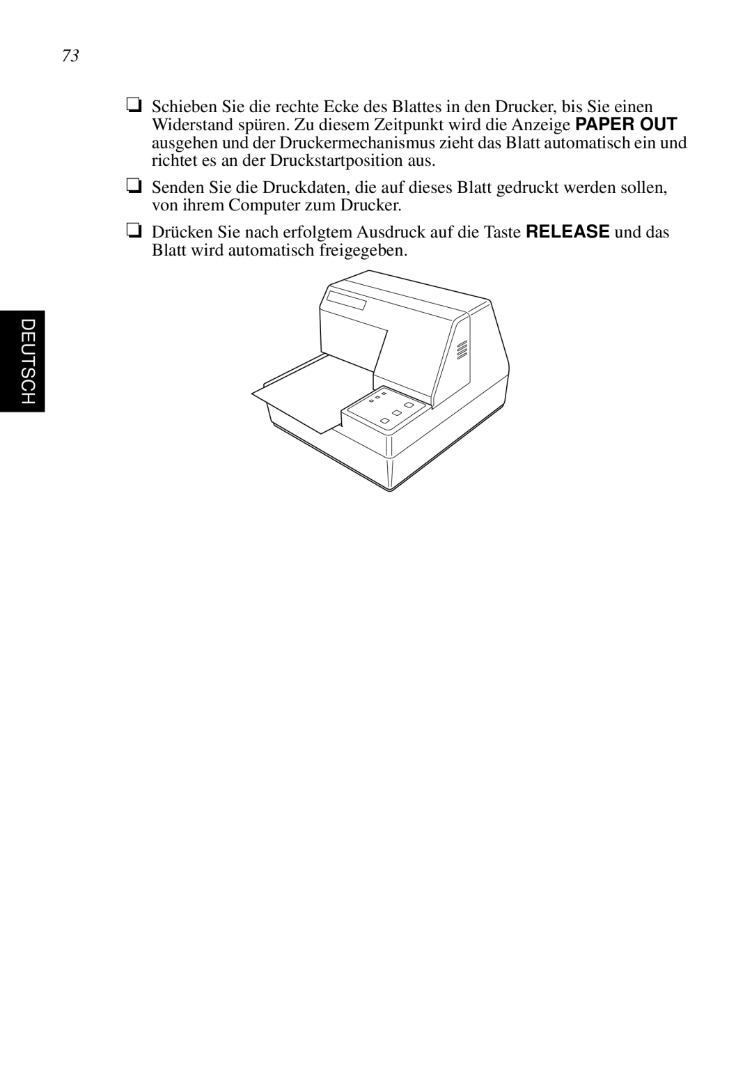 Star Micronics SP298 user manual Deutsch 