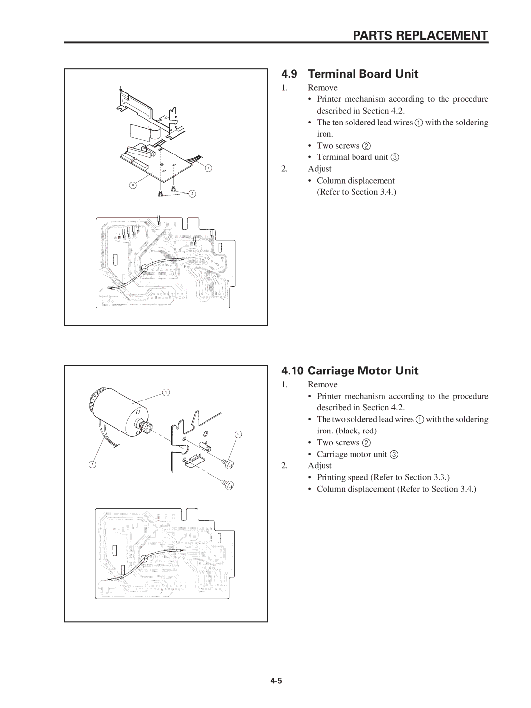 Star Micronics SP320S technical manual Parts Replacement 