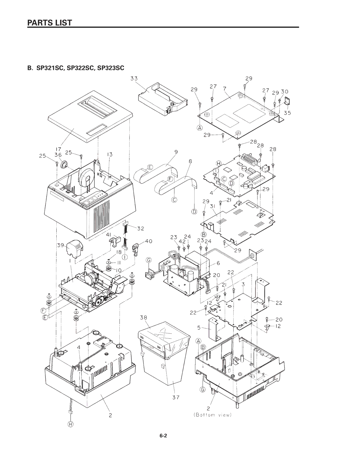 Star Micronics SP320S technical manual SP321SC, SP322SC, SP323SC 