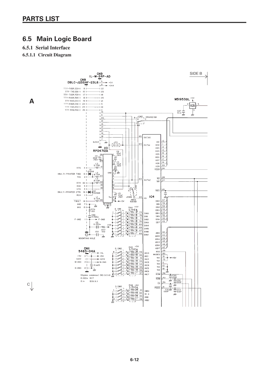 Star Micronics SP320S technical manual Main Logic Board 