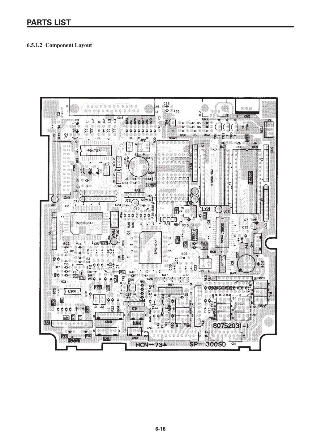 Star Micronics SP320S technical manual Component Layout 