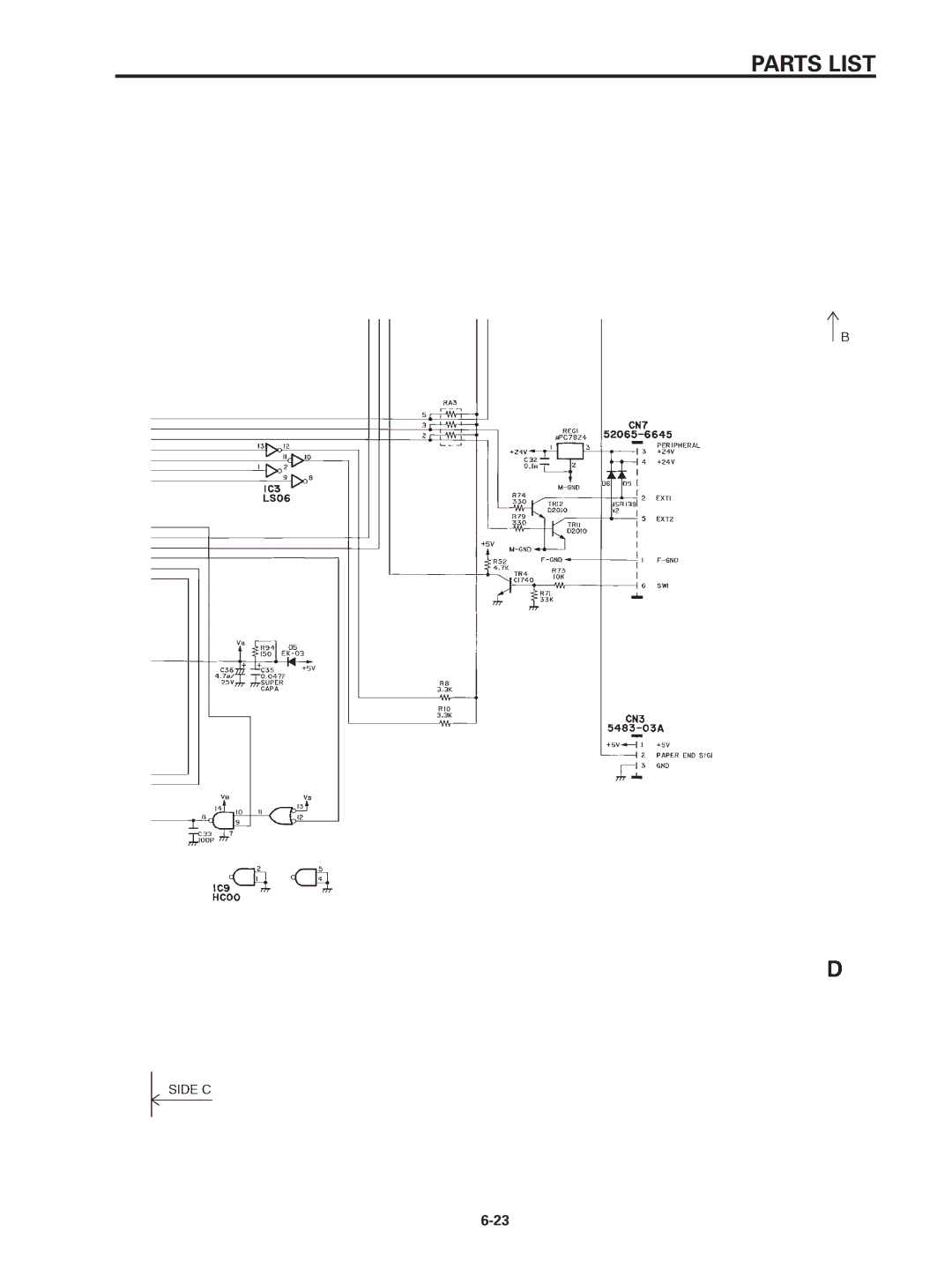 Star Micronics SP320S technical manual Parts List 