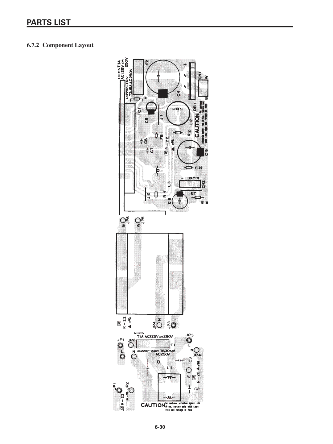 Star Micronics SP320S technical manual Parts List 