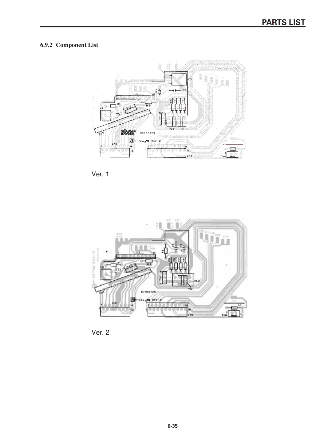 Star Micronics SP320S technical manual Ver 