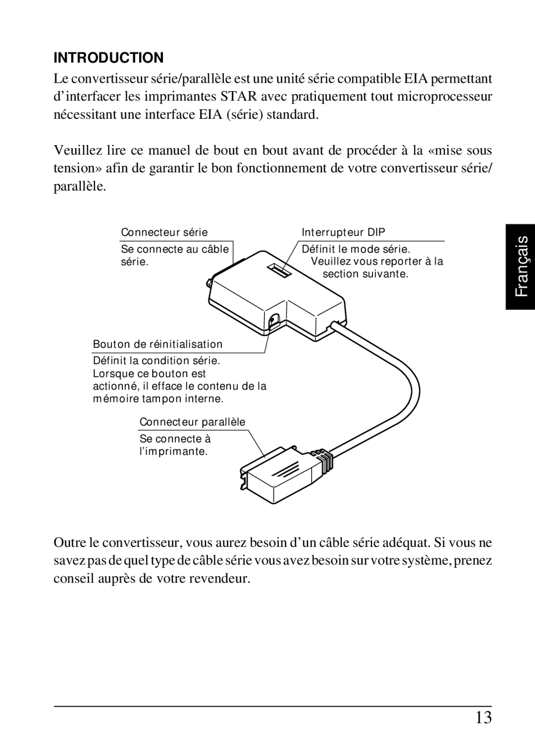 Star Micronics SPC-8K user manual Français 