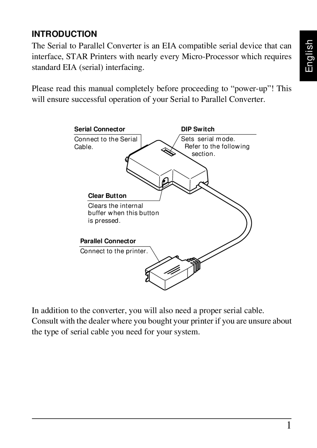 Star Micronics SPC-8K user manual English, Introduction 