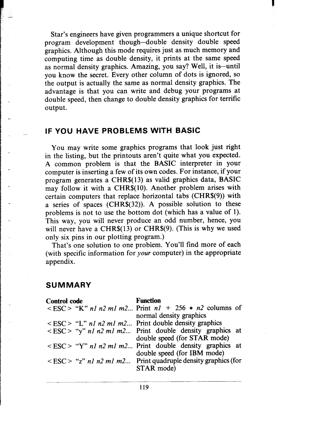Star Micronics SR-10/I5 user manual Star’s engineers have given programmers a unique shortcut for 