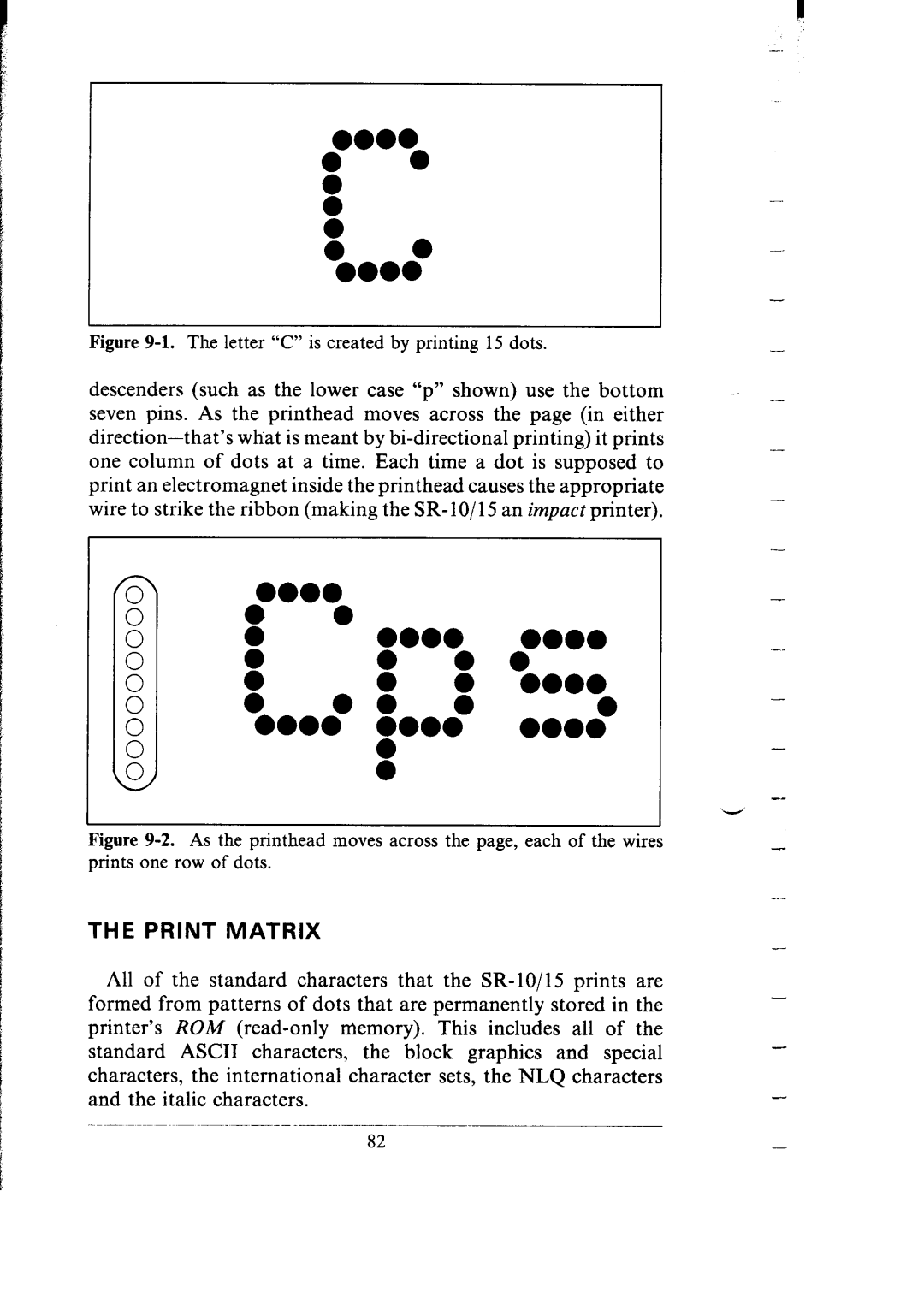 Star Micronics SR-10/I5 user manual The Print Matrix, 0.0 oao 