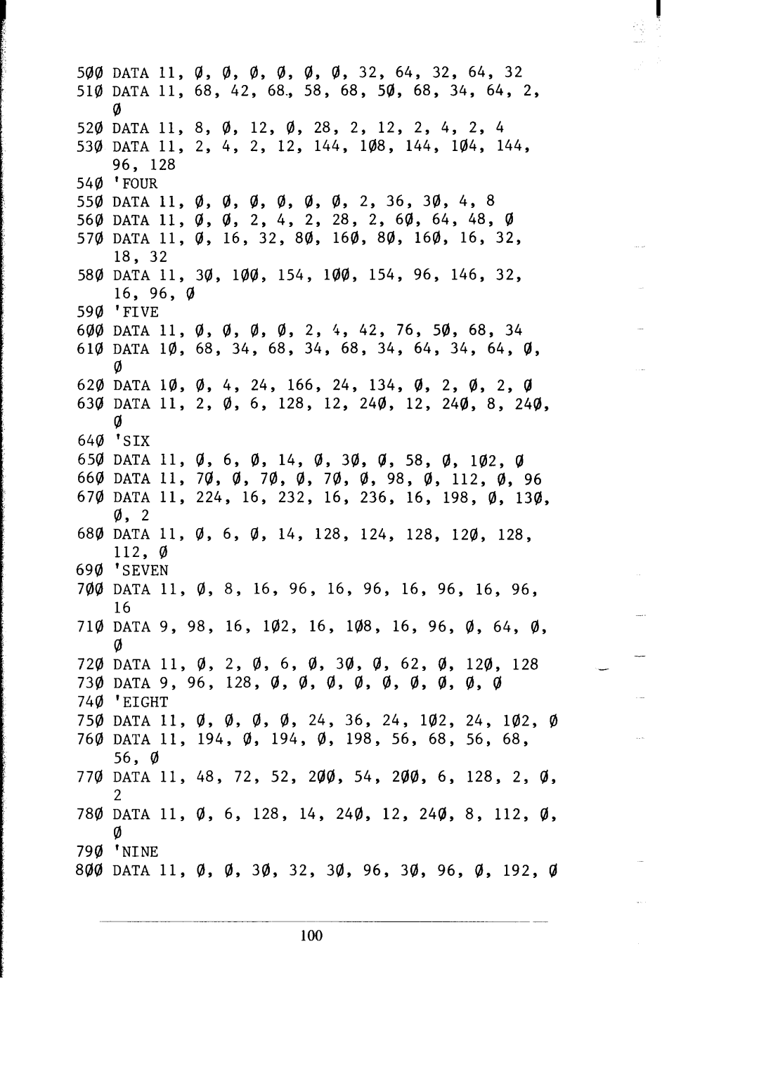 Star Micronics SR-10/I5 user manual 70, 0, 70, 0, 70, Data 