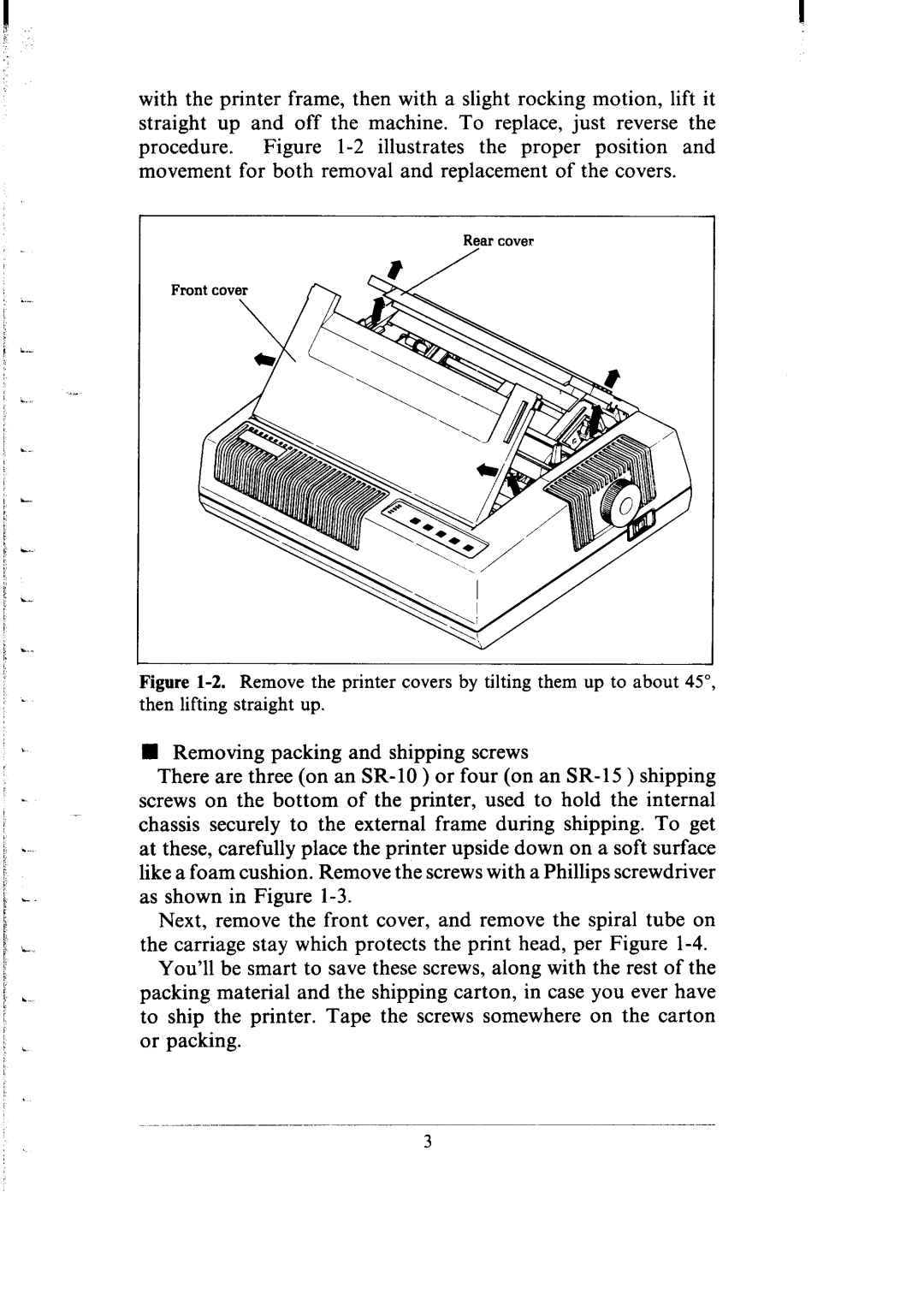 Star Micronics SR-10/I5 user manual Ear cover 