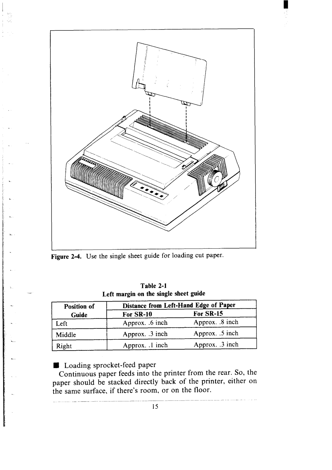 Star Micronics SR-10/I5 user manual Use the single sheet guide for loading cut paper 