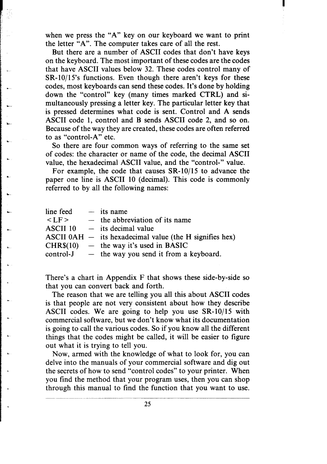 Star Micronics SR-10/I5 user manual Ascii 