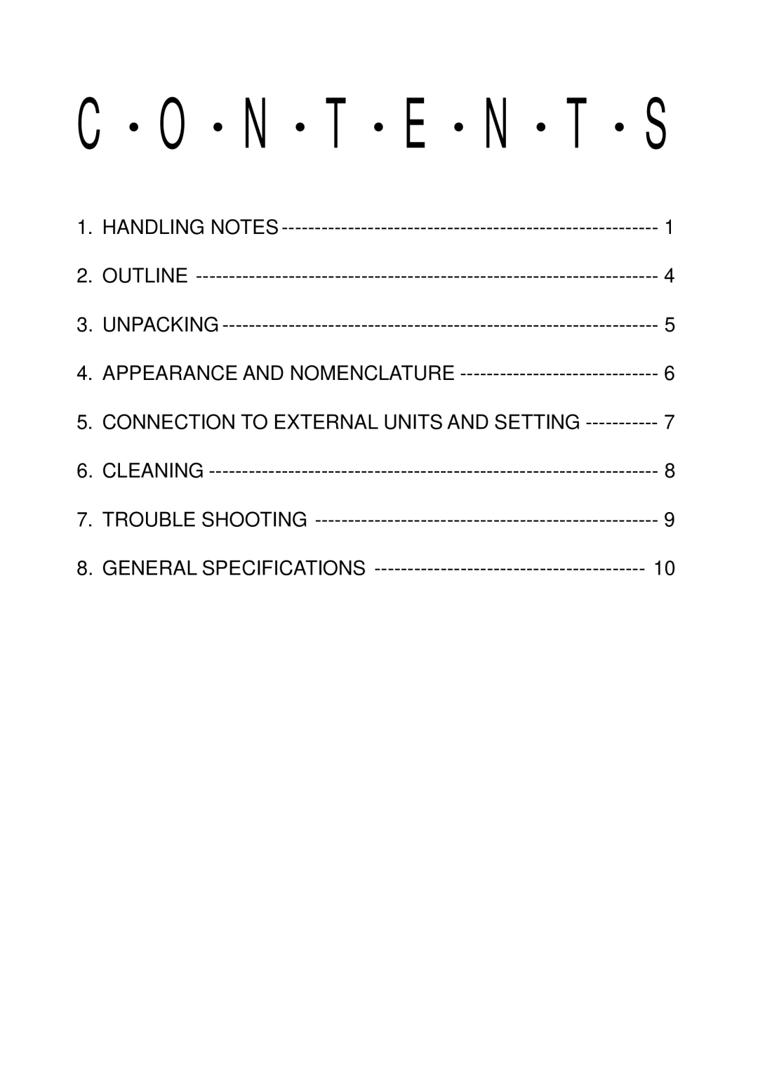 Star Micronics TCP2000 Series, TCP100 Series specifications N T E N T 