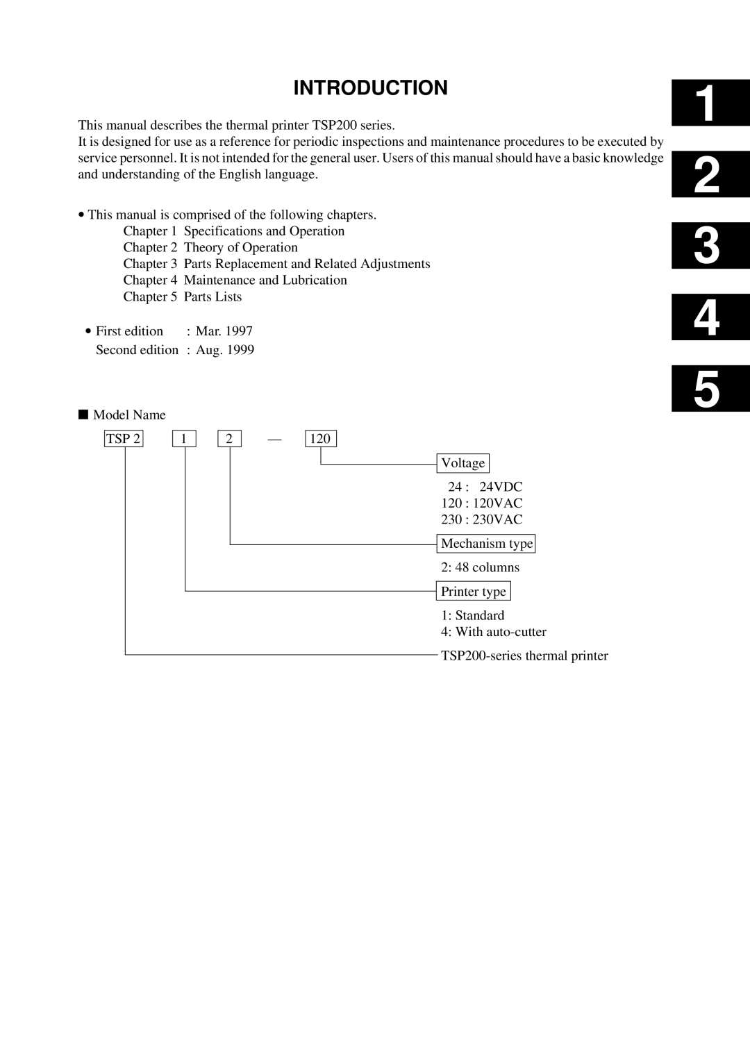 Star Micronics TSP200 technical manual Introduction 