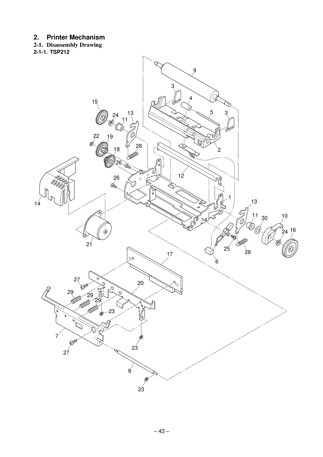 Star Micronics TSP200 technical manual TSP212 