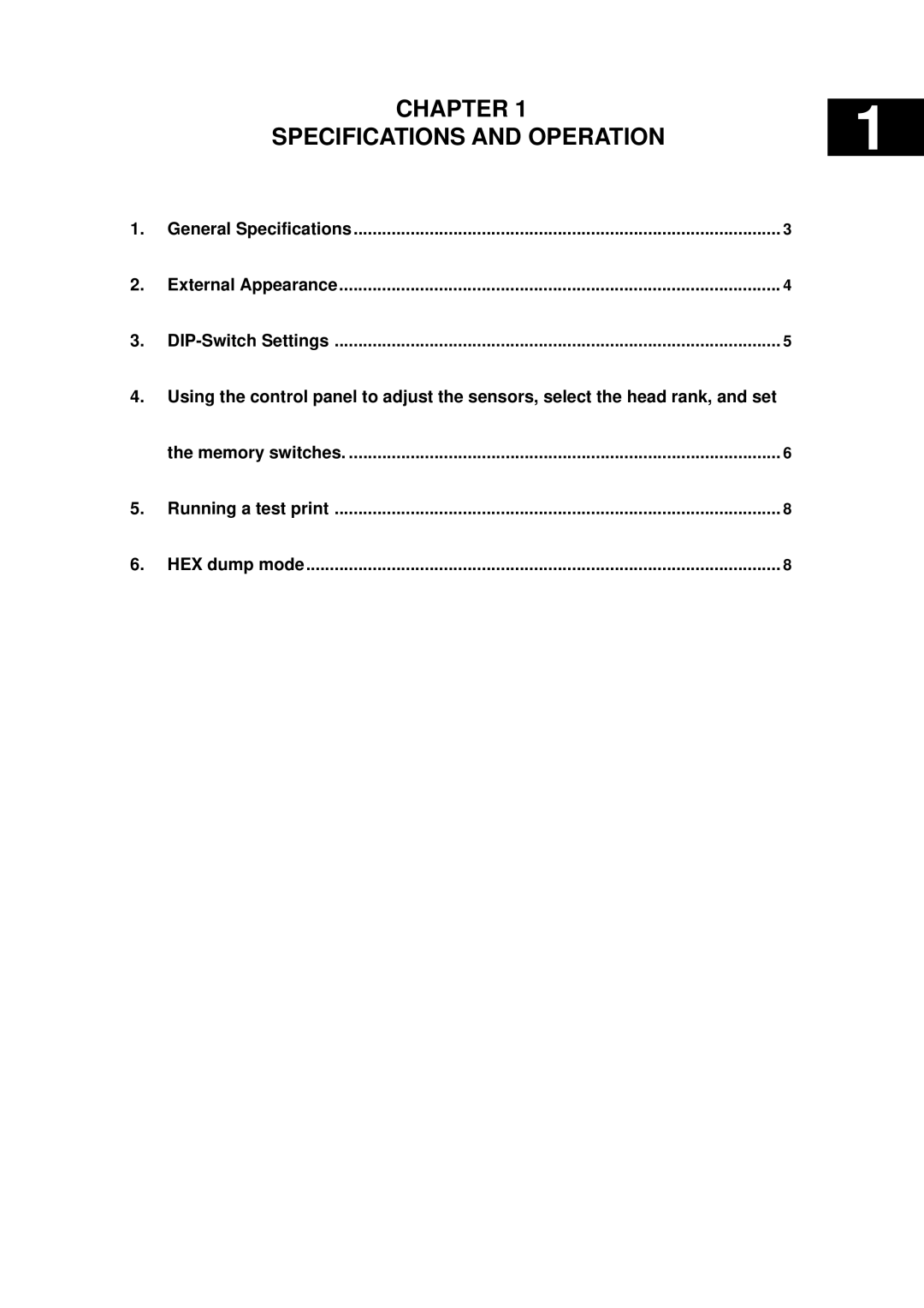 Star Micronics TSP200 technical manual Chapter Specifications and Operation 