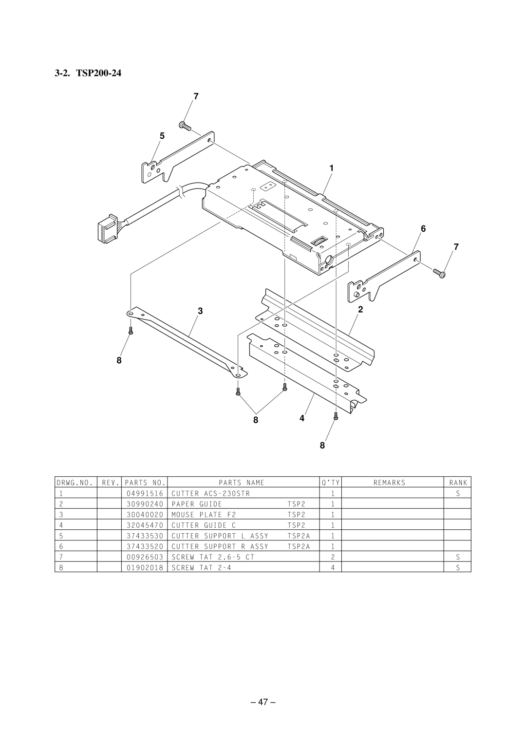 Star Micronics TSP200 technical manual ACS-230STR 