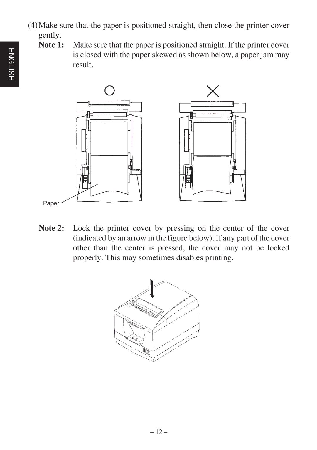 Star Micronics TSP2000 Series user manual Paper 