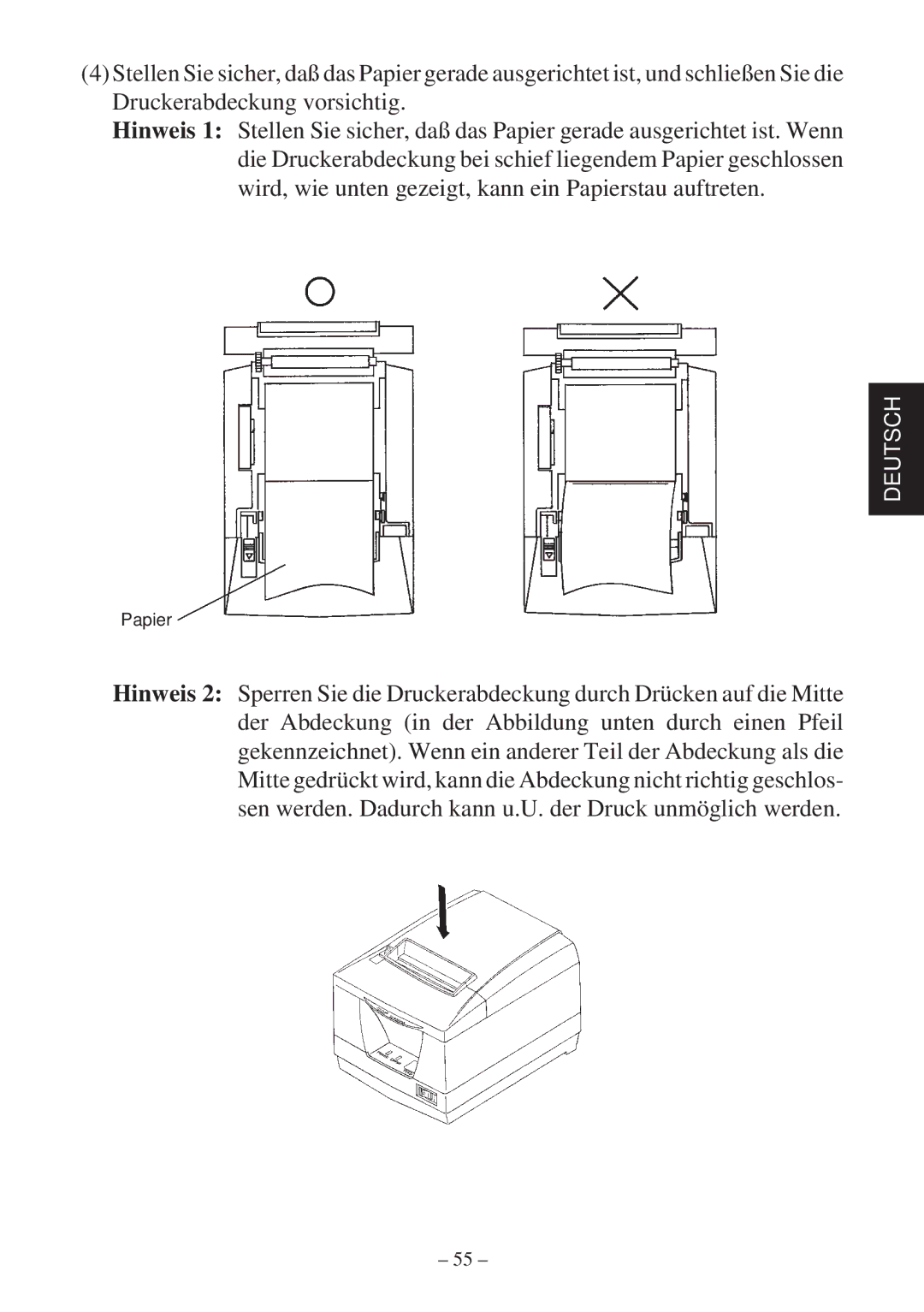 Star Micronics TSP2000 Series user manual Papier 