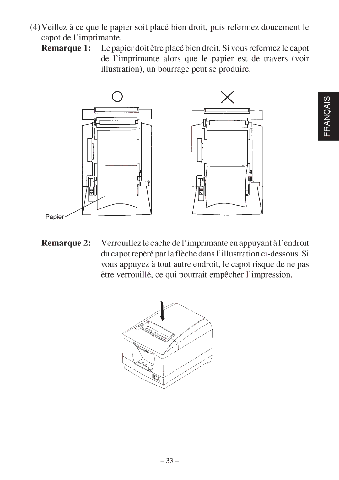 Star Micronics TSP2000 user manual Papier 