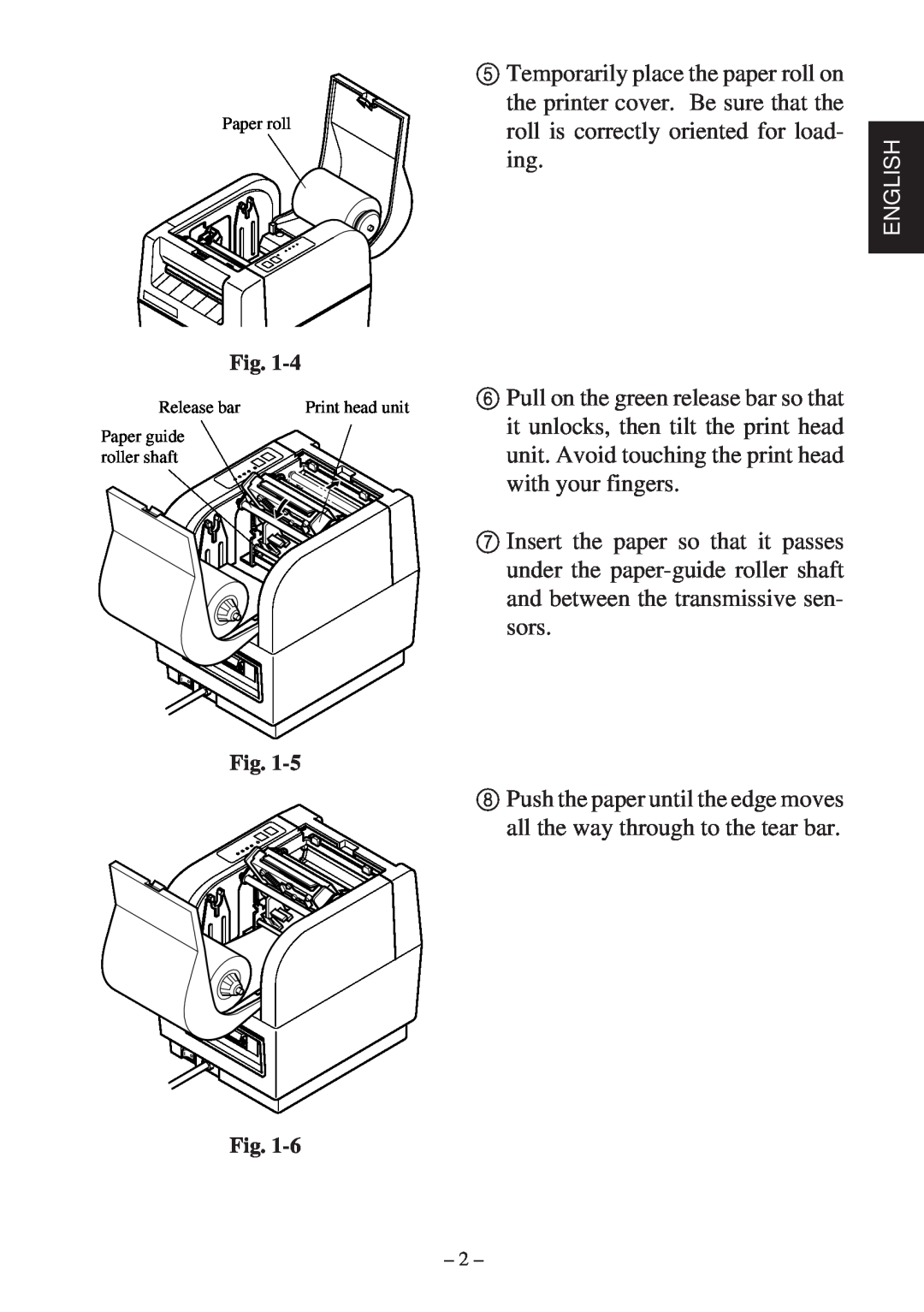Star Micronics TSP400 Series user manual Print head unit 