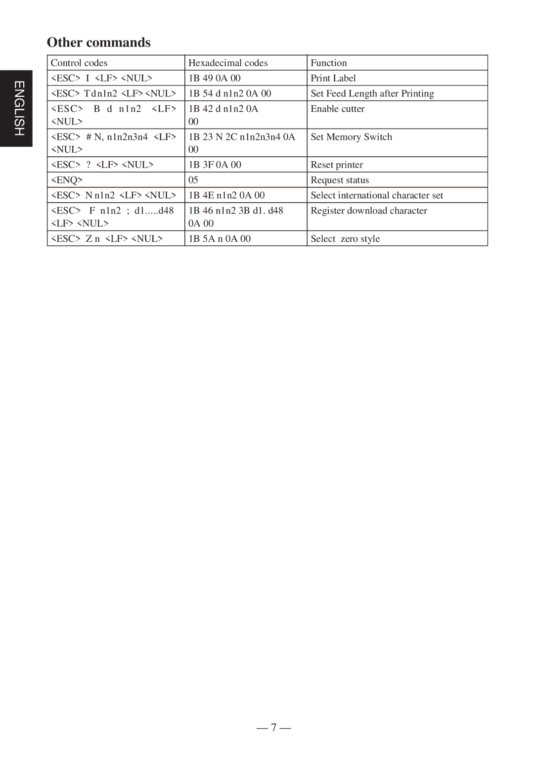 Star Micronics TSP400 Series user manual Other commands, Enq 