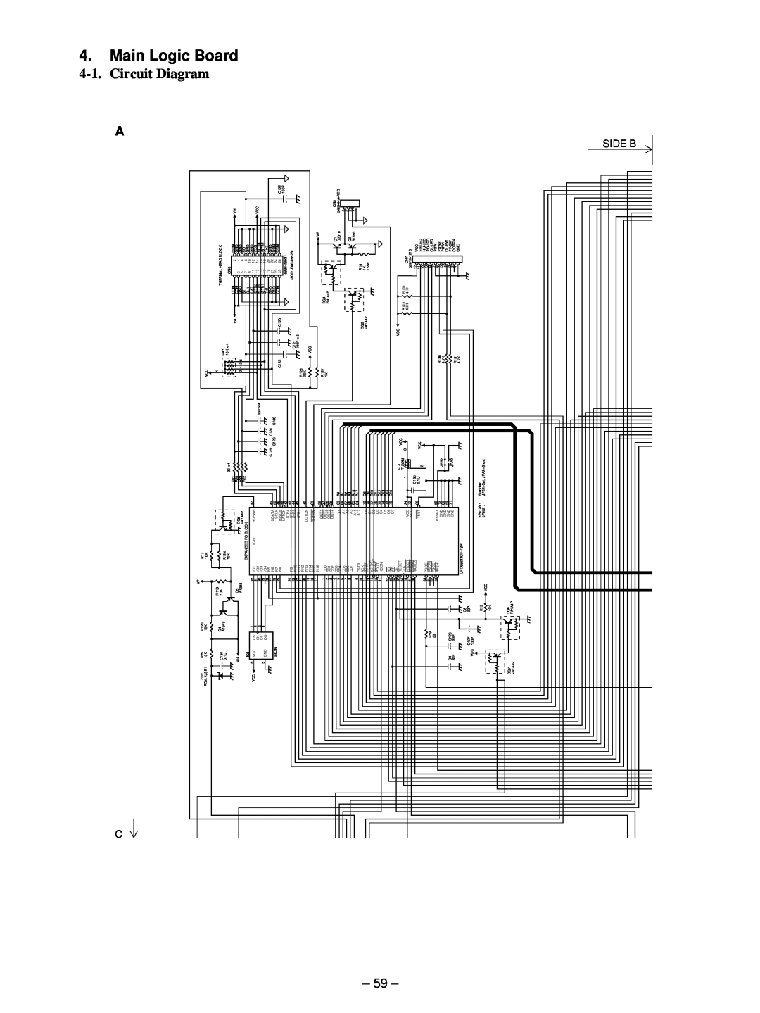Star Micronics TSP400 technical manual Main Logic Board, Circuit Diagram 