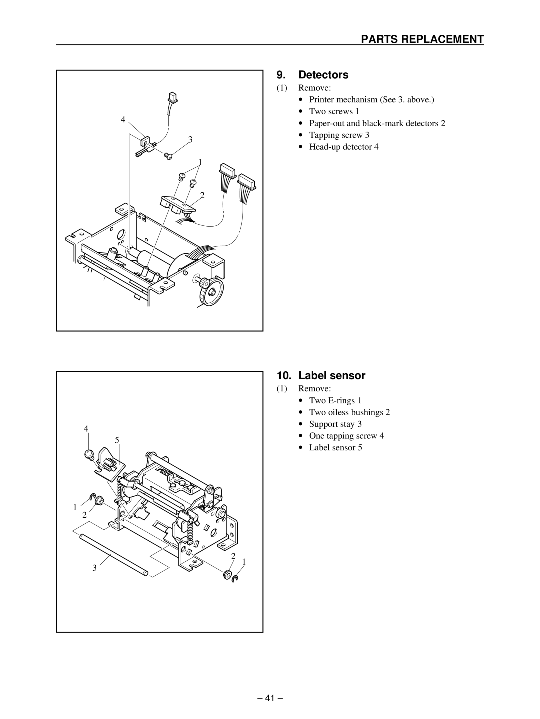 Star Micronics TSP400 technical manual Detectors, Label sensor 