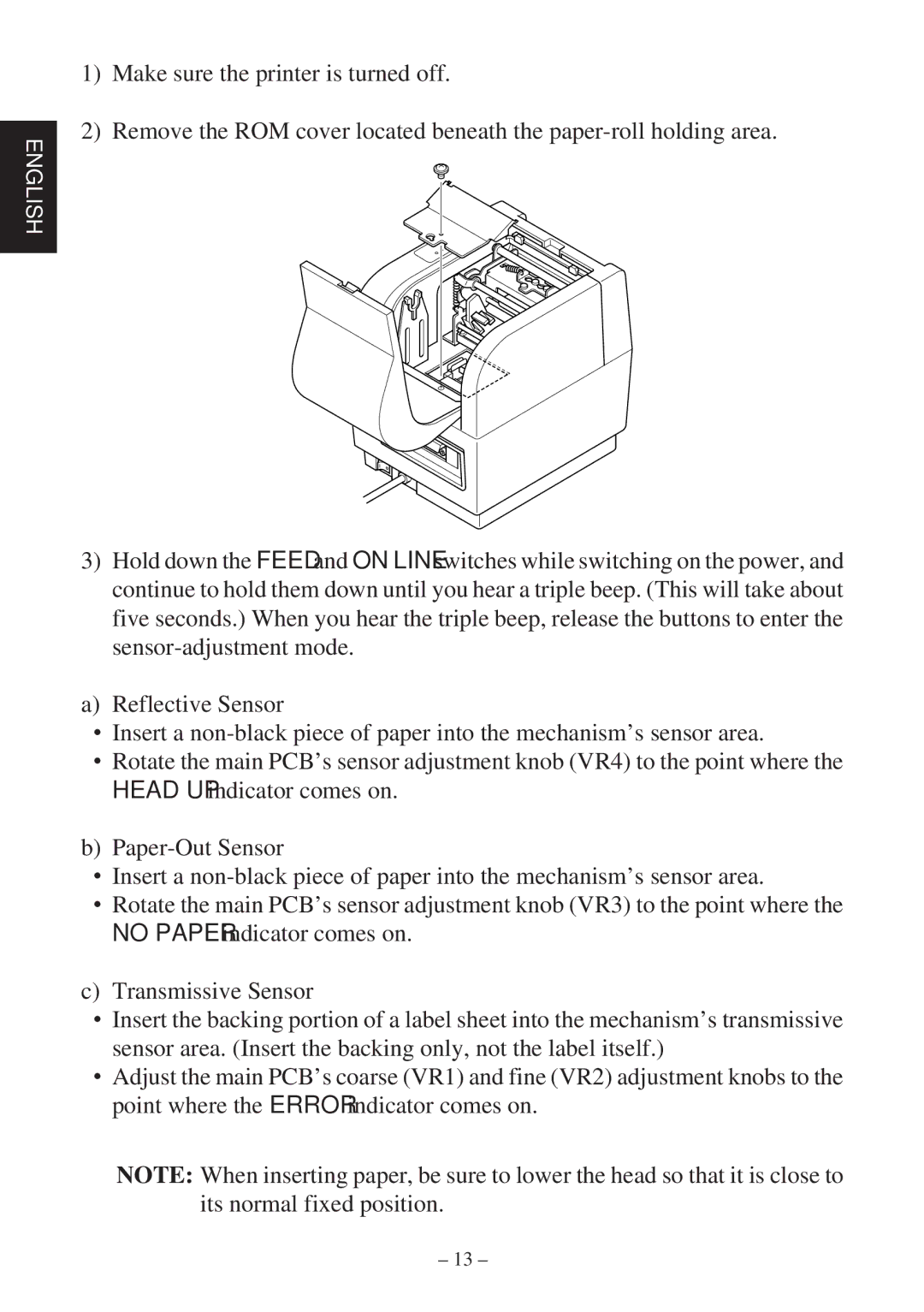 Star Micronics TSP400Z Series user manual English 