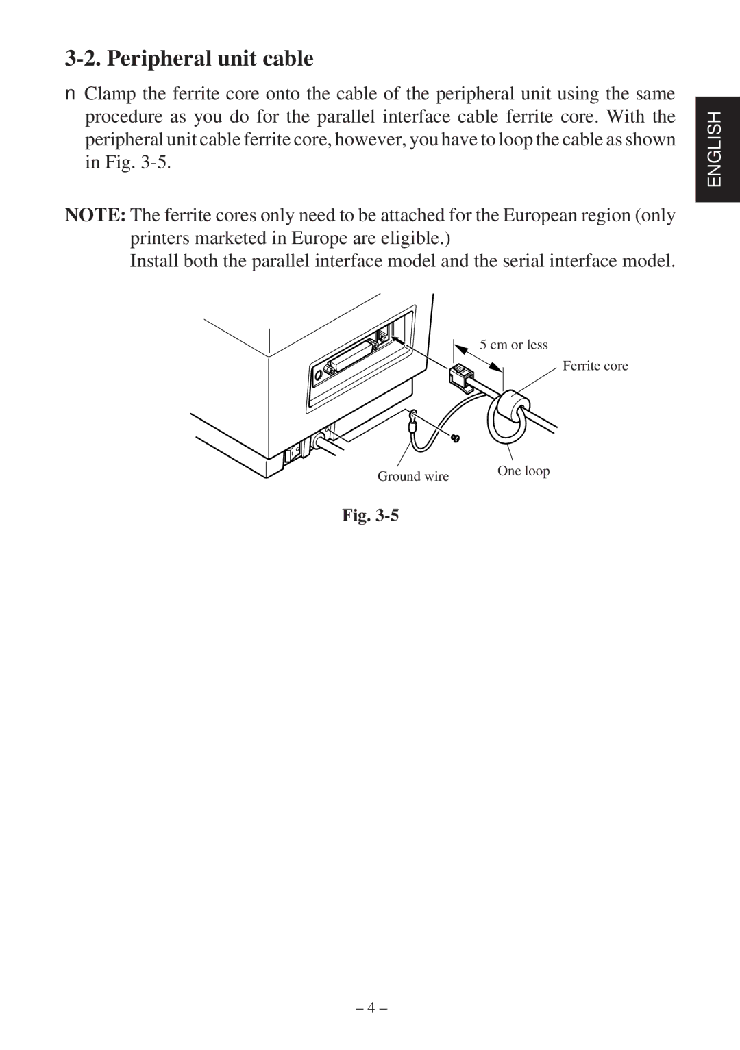 Star Micronics TSP400Z Series user manual Peripheral unit cable 