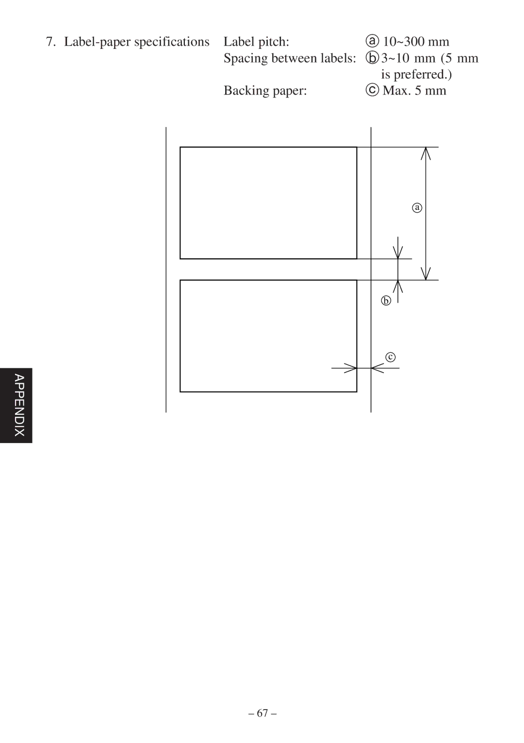 Star Micronics TSP400Z Series user manual Appendix 