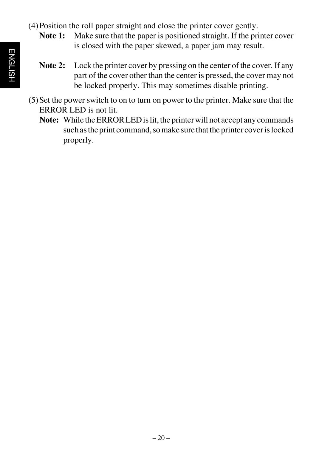 Star Micronics TSP552 user manual English 