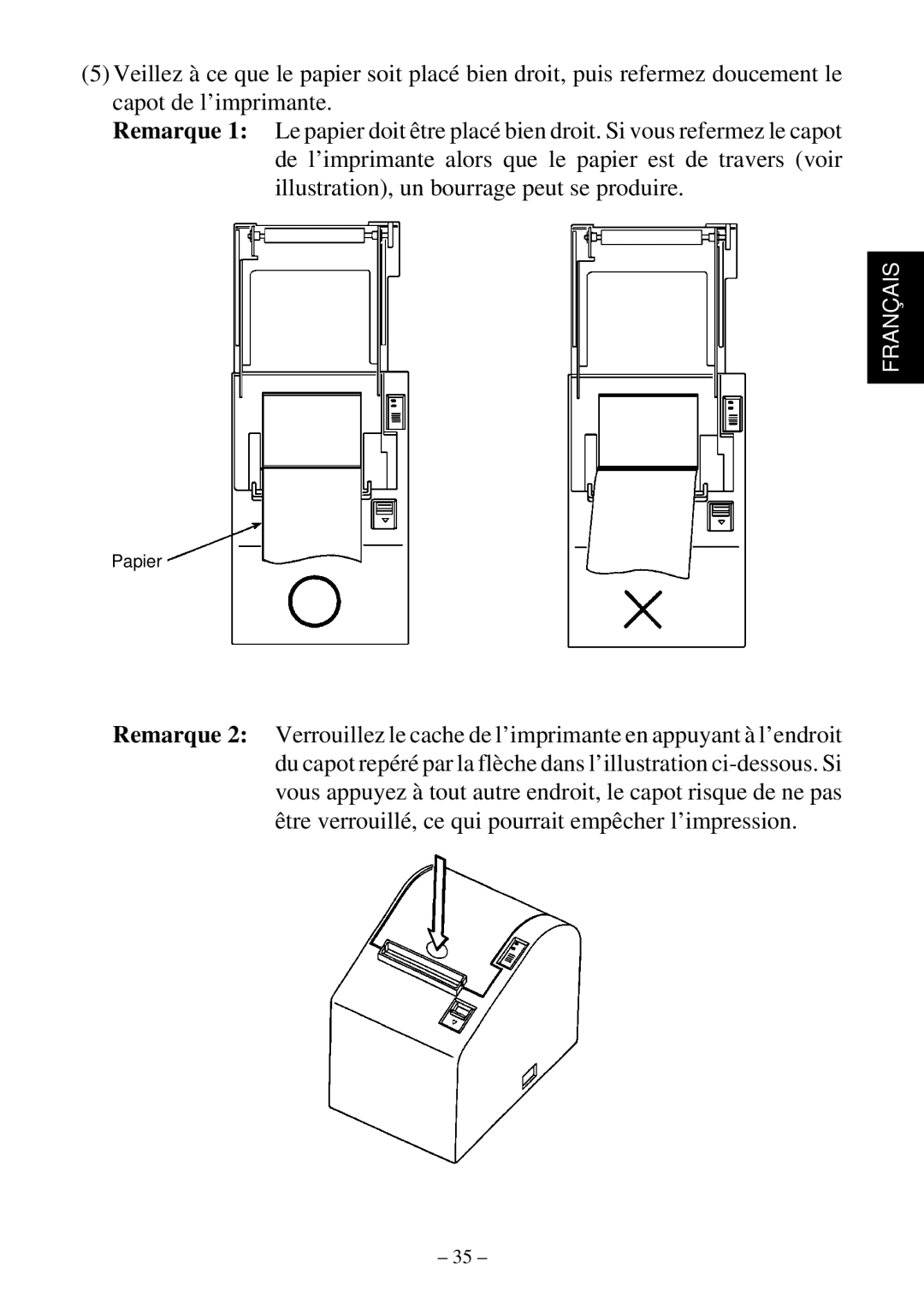 Star Micronics TSP552 user manual Papier 