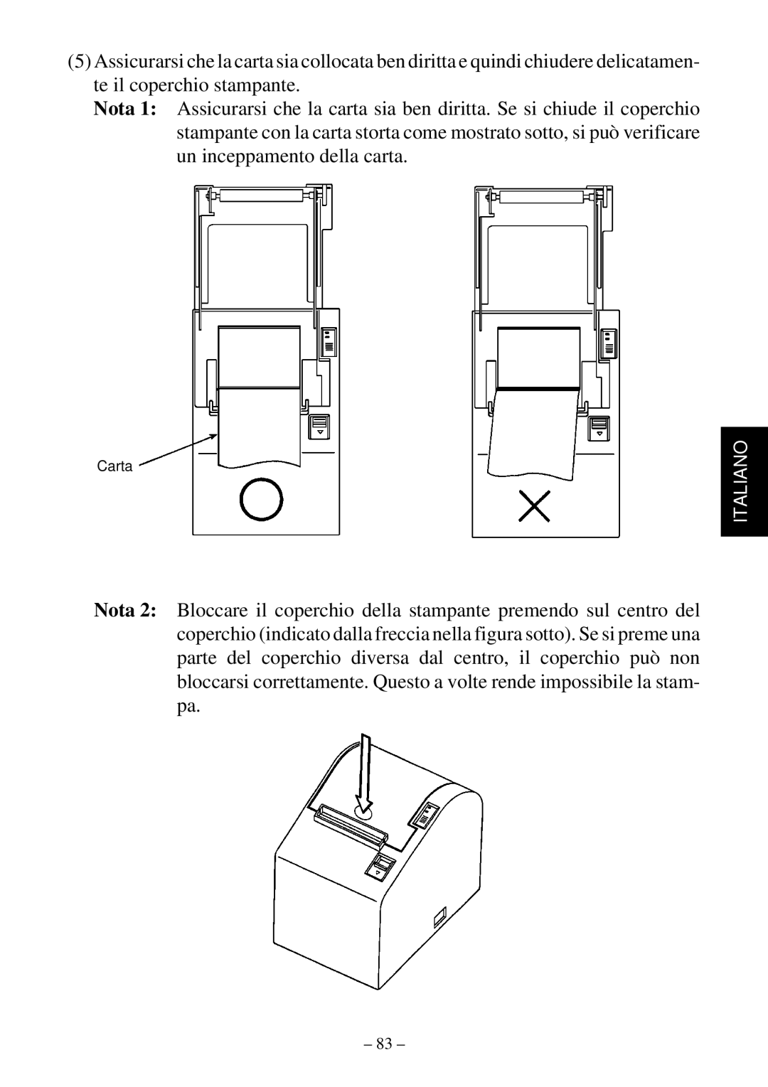 Star Micronics TSP552 user manual Carta 