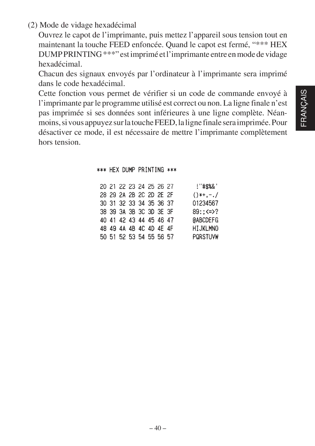 Star Micronics TSP800 user manual Français 