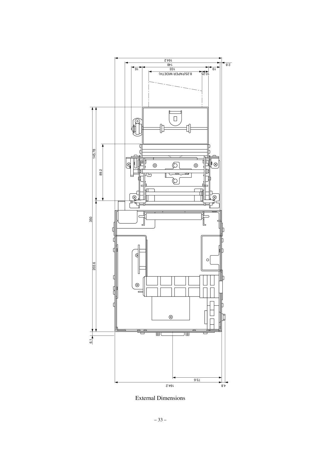 Star Micronics TUP482-24, TUP452-24 operation manual Wideth 25PAPER.8 